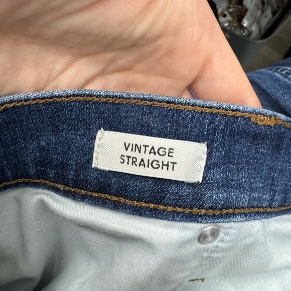 J Crew Jeans Women's Plus Size 36 Vintage Straight In Cape Blue Button Fly - Picture 4 of 4